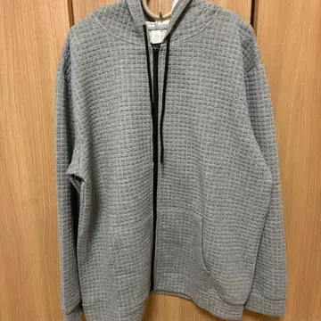 그레이 퀼팅 후드티 L 사이즈