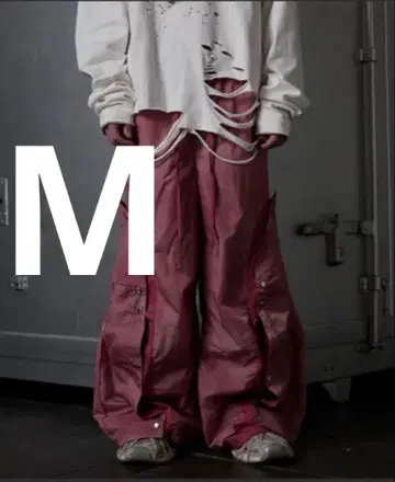 [ GRANCY ] 버튼 레이어드 디자인 나일론 팬츠