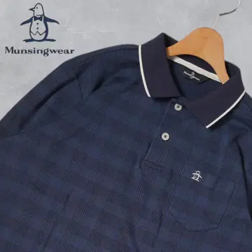 J234@ Munsingwear 골프 피케 셔츠 체크 LL