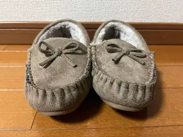 인조 모피 로우힐 신발