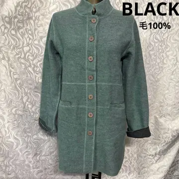 BLACK 울 버튼 부착 자켓