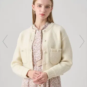 아나이 울 부클레 블루종 가디건