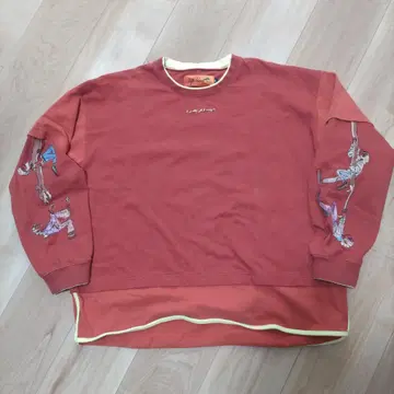 left alone 긴팔 트레이닝복 빨간색 오렌지 M 남성용 상의