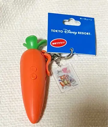 디즈니 리조트 주토피아 당근 녹음 키체인