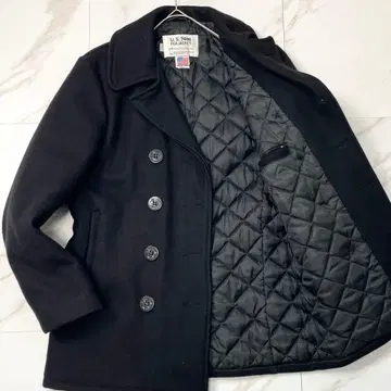 [컨디션 최상] SCHOTT 샷 피코트 퀼팅 USA제 블랙 36