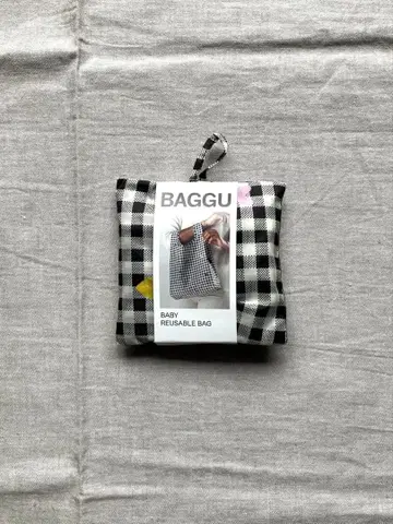 새상품 BAGGU 깅엄 체크 하트 baby