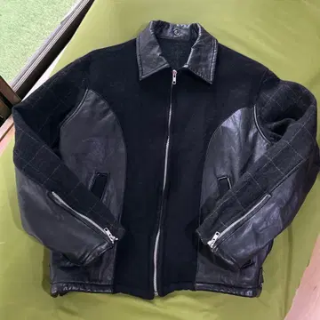 네펜데스 가죽 울 자켓