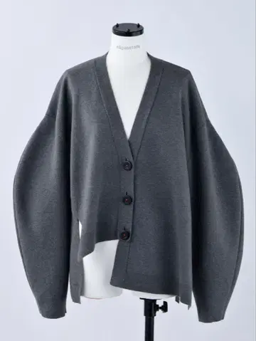 새상품급 nagonstans 더블 페이스 가디건 그레이 캐시미어