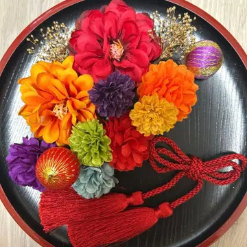 레트로 모던 성인식 졸업식 시치고산 사전 촬영 머리 장식