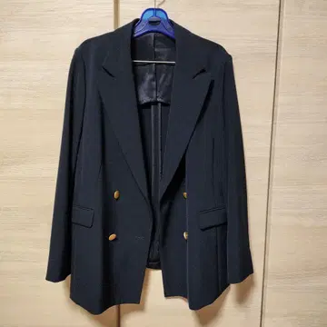 세탁 가능 더블 버튼 테일러드 자켓 네이비 AOKI