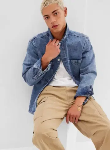 GAP 갭 데님 유틸리티 오버 셔츠 셔츠 자켓