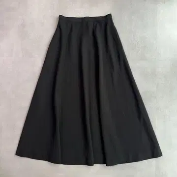 INGEBORG 잉게보그 A라인 롱 스커트 블랙 무지