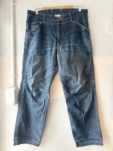 MASTERPIECE 데님 배기 스트레이트 팬츠 LARGE 마스터피스