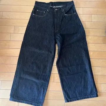 배기 리지드 데님 블랙