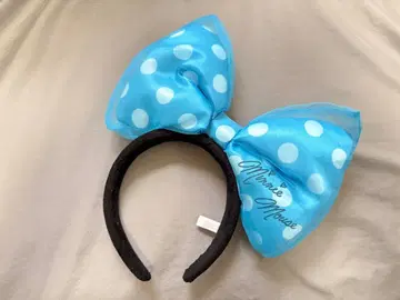미니 마우스 빅 리본 머리띠 스카이블루