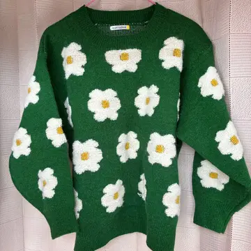 dessert sunflower 꽃무늬 니트 스웨터