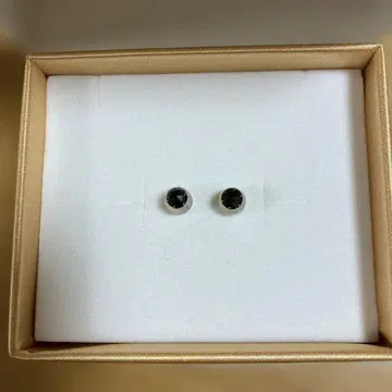 플라티나 블랙 다이아 귀걸이