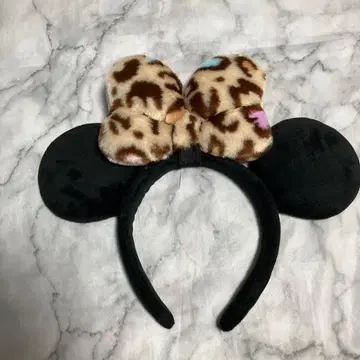 디즈니 미니 머리띠 레오파드 무늬 레오파드 디즈니 리조트