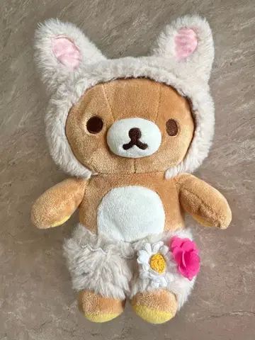 리락쿠마 꽃밭의 작은 아기 토끼 모으기 봉제 인형 리락쿠마 스토어 한정판