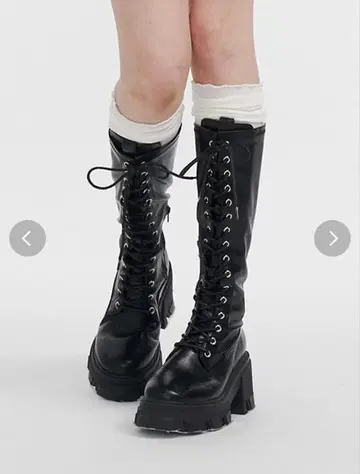 jouetie 스트레치 레이스업 롱 부츠
