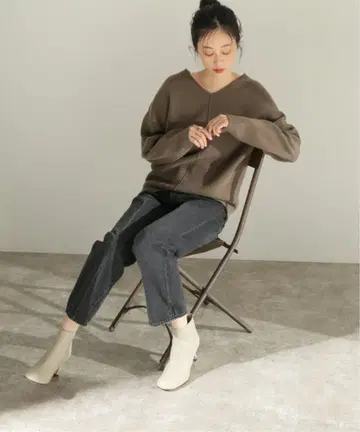 journal standard LESSAGE 울 캐시미어 V넥 니트