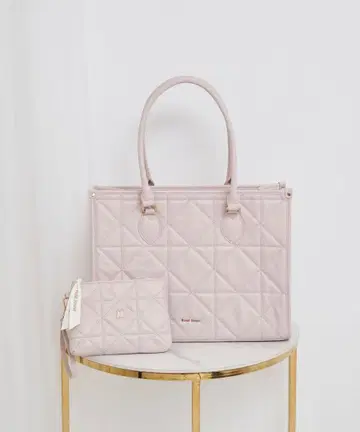로제 뮤즈 퀼팅 토트백 L