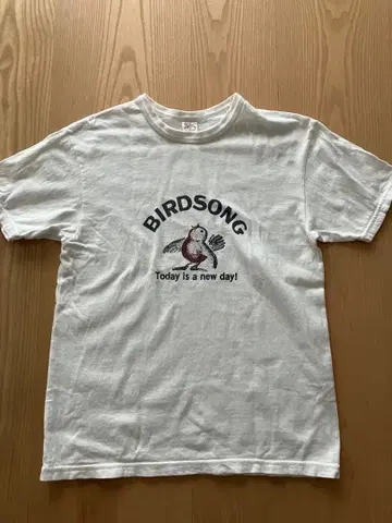 UES/웨스 BIRDSONG 프린트T셔츠 화이트