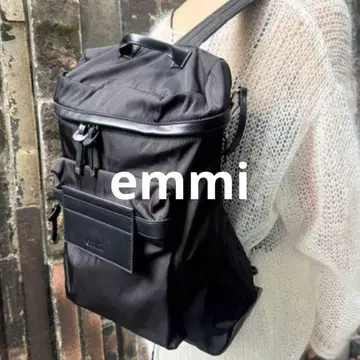 [emmi atelier] 에코 발수 베이직 백팩 블랙