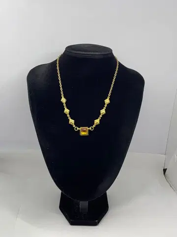 15 빈티지 골드 기하학 패턴 목걸이