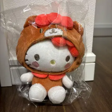 헬로키티 곰 후드 봉제 인형