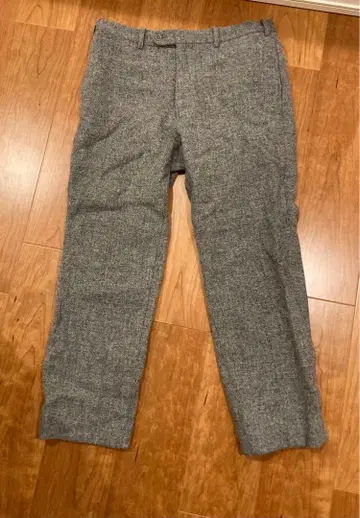Harris Tweed 100% 울 슬랙스 그레이
