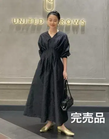 [ 새상품 ] 유나이티드 애로우즈 컷 자카드 원피스