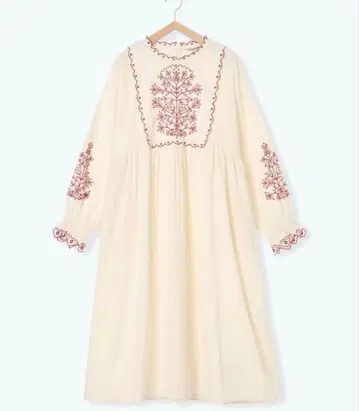 사만사 모스모스 배색 자수 원피스 M 사이즈