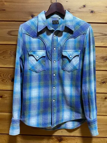 GOWEST 웨스턴 셔츠 옴브레 체크 사이즈 1