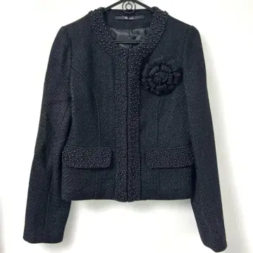 블랙 노카라 자켓 L 사이즈 코사지 탈부착 가능 포멀