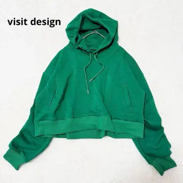 비지트 디자인 안티로자 크롭 후드티 후드 y2k LL