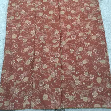 기모노 코몬 순수 실크 브라운