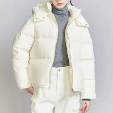 유나이티드 애로우즈 BEAUTY&YOUTH 다운 자켓 화이트