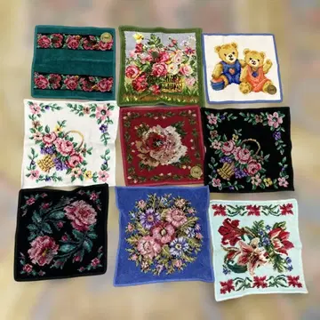 페이러 손수건 묶음 판매 9장 미사용에 가까움