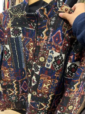 고블랑 직조 올 패턴 자켓