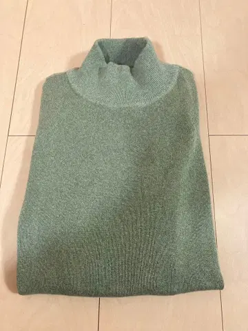 베이직 미들 니트 그린