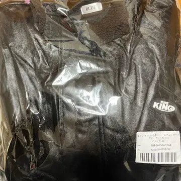 BUDZ 블랙 가죽 보아 자켓