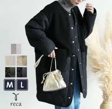 reca 퀼팅 자켓 M 블랙
