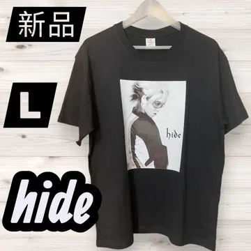 [ 미사용 새상품 ] hide 히데 흑백 프린트T셔츠 그래픽 반팔 블랙