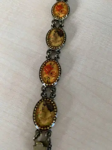 미하엘 네그린 레어 스톤 팔찌 장미 앤티크 오벌 참