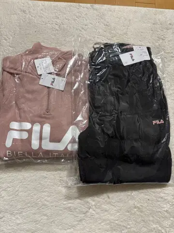 새상품 여성용 휠라 저지 L 상하의 핑크