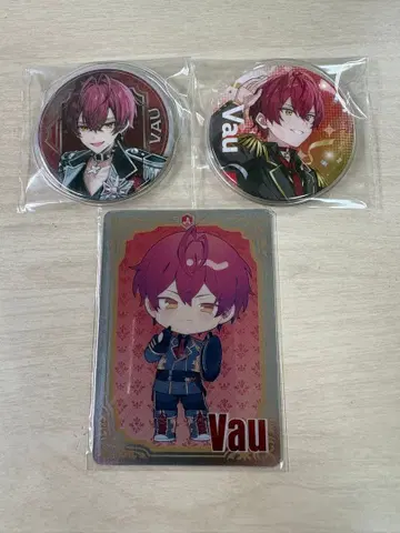 기사X 바우군 캔뱃지 2개와 카드 세트