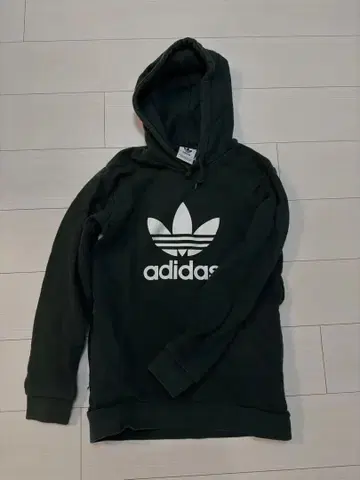 adidas 다크 그린 후드 부착 후드티
