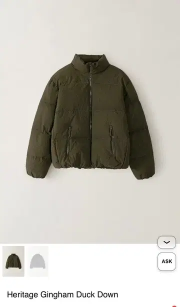 OHOTORO 헤리티지 깅엄 덕 다운 S 사이즈