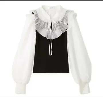 snidel 플리츠 칼라 도킹 니트 풀오버